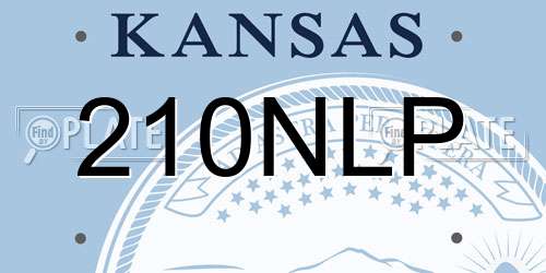 210NLP Kansas License Plate