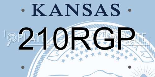 210RGP Kansas License Plate