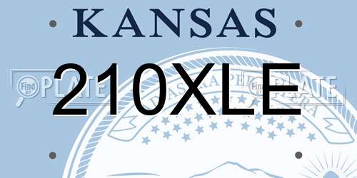 210XLE Kansas License Plate