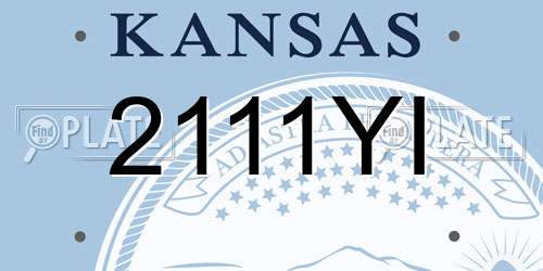 2111YI Kansas License Plate