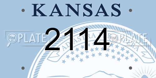 2114 Kansas License Plate