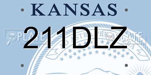211DLZ Kansas License Plate