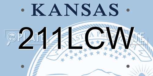 211LCW Kansas License Plate
