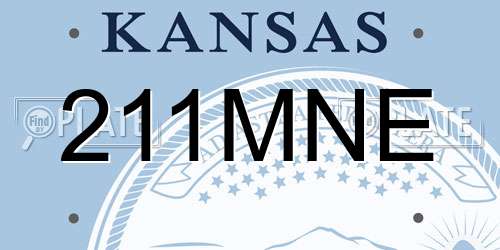 211MNE Kansas License Plate