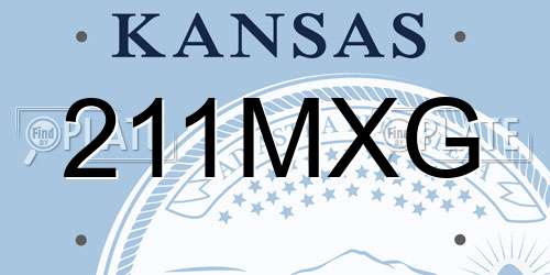 211MXG Kansas License Plate