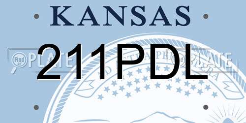 211PDL Kansas License Plate