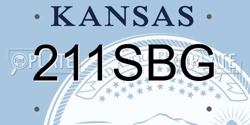 211SBG Kansas License Plate