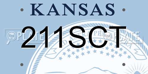 211SCT Kansas License Plate