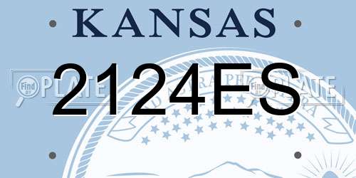2124ES Kansas License Plate