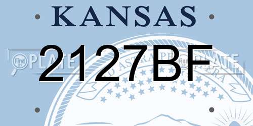 2127BF Kansas License Plate