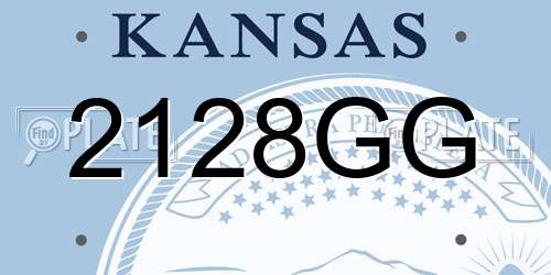 2128GG Kansas License Plate