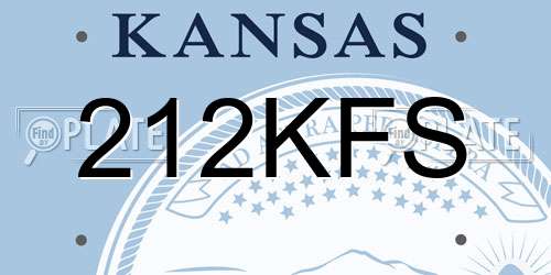 212KFS Kansas License Plate