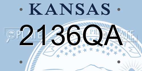 2136QA Kansas License Plate