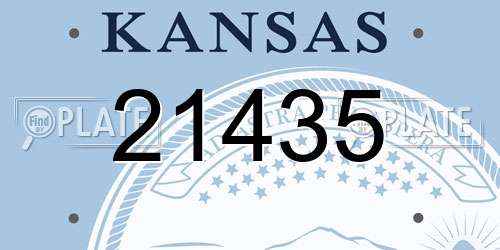 21435 Kansas License Plate