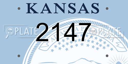 2147 Kansas License Plate
