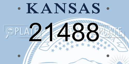 21488 Kansas License Plate