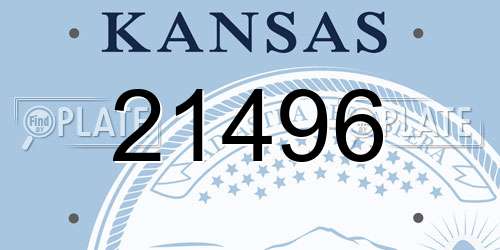 21496 Kansas License Plate