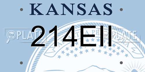 214EII Kansas License Plate