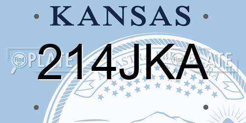 214JKA Kansas License Plate