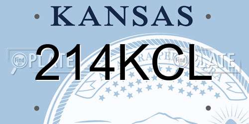 214KCL Kansas License Plate