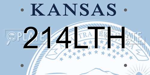 214LTH Kansas License Plate