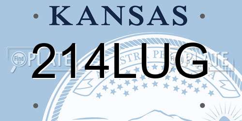 214LUG Kansas License Plate