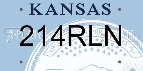 214RLN Kansas License Plate