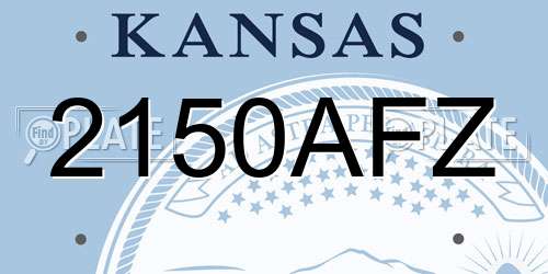 2150AFZ Kansas License Plate