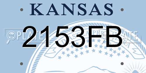 2153FB Kansas License Plate