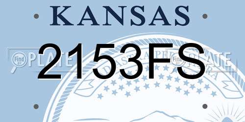 2153FS Kansas License Plate