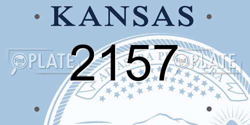 2157 Kansas License Plate
