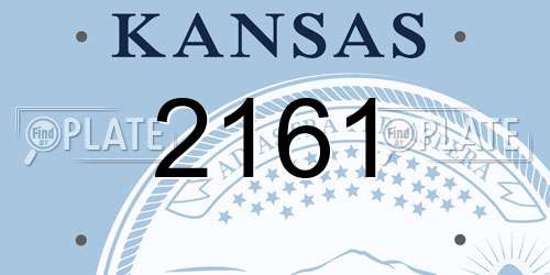 2161 Kansas License Plate