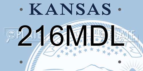 216MDL Kansas License Plate
