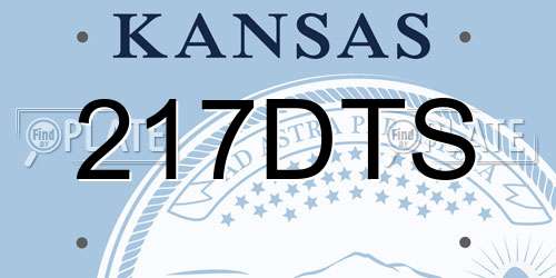 217DTS Kansas License Plate
