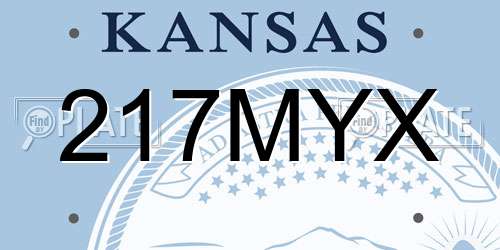217MYX Kansas License Plate