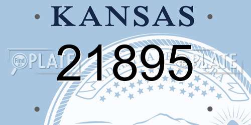 21895 Kansas License Plate