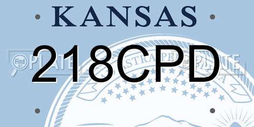 218CPD Kansas License Plate