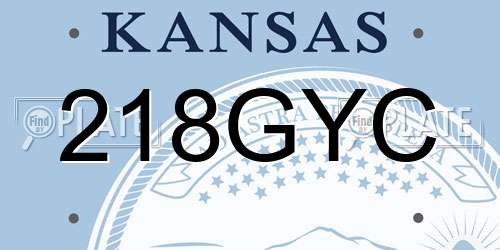 218GYC Kansas License Plate