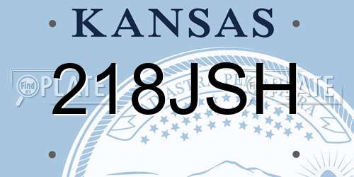 218JSH Kansas License Plate