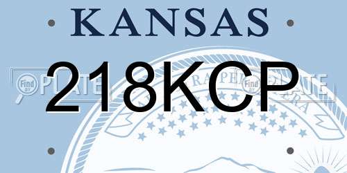 218KCP Kansas License Plate