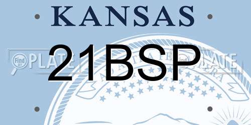 21BSP Kansas License Plate