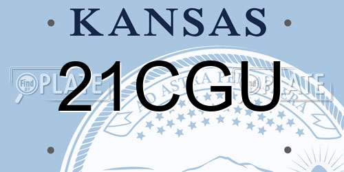 21CGU Kansas License Plate