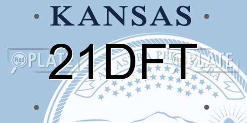21DFT Kansas License Plate