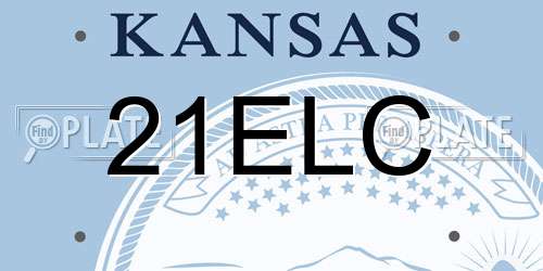 21ELC Kansas License Plate