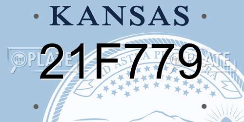 21F779 Kansas License Plate