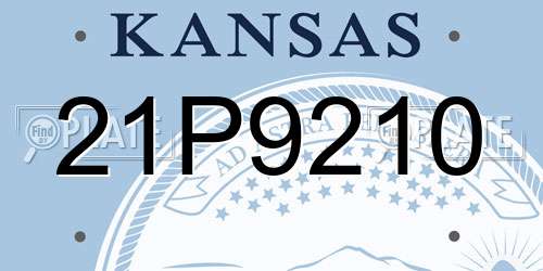21P9210 Kansas License Plate