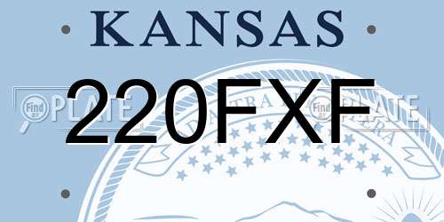 220FXF Kansas License Plate