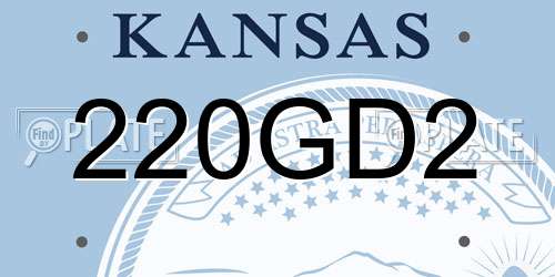 220GD2 Kansas License Plate