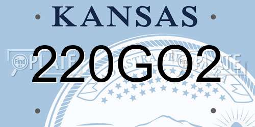 220GO2 Kansas License Plate