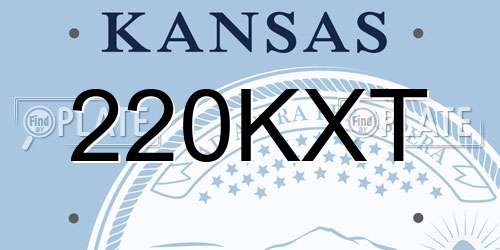220KXT Kansas License Plate